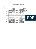 Jadwal Piket Liburan