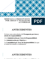 Módulo 2.1 Presupuesto Por Áreas y Niveles de Responsabilidad