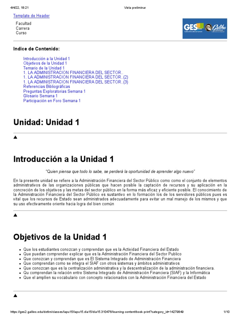 Unidad 1 AFE | PDF | Presupuesto | Administración Pública