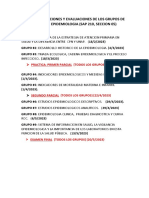 Fechas Exposiciones y Evaluaciones de Los Grupos de Teoria de Epidemiologia