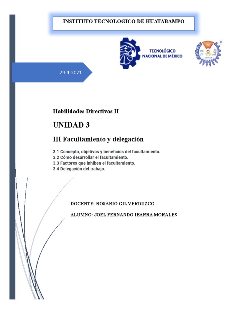Habilidades Directivas Ii Unidad 3 | PDF | Las emociones | Motivación