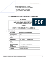 Modalidad Presencial: Promocion Educativa Y Social