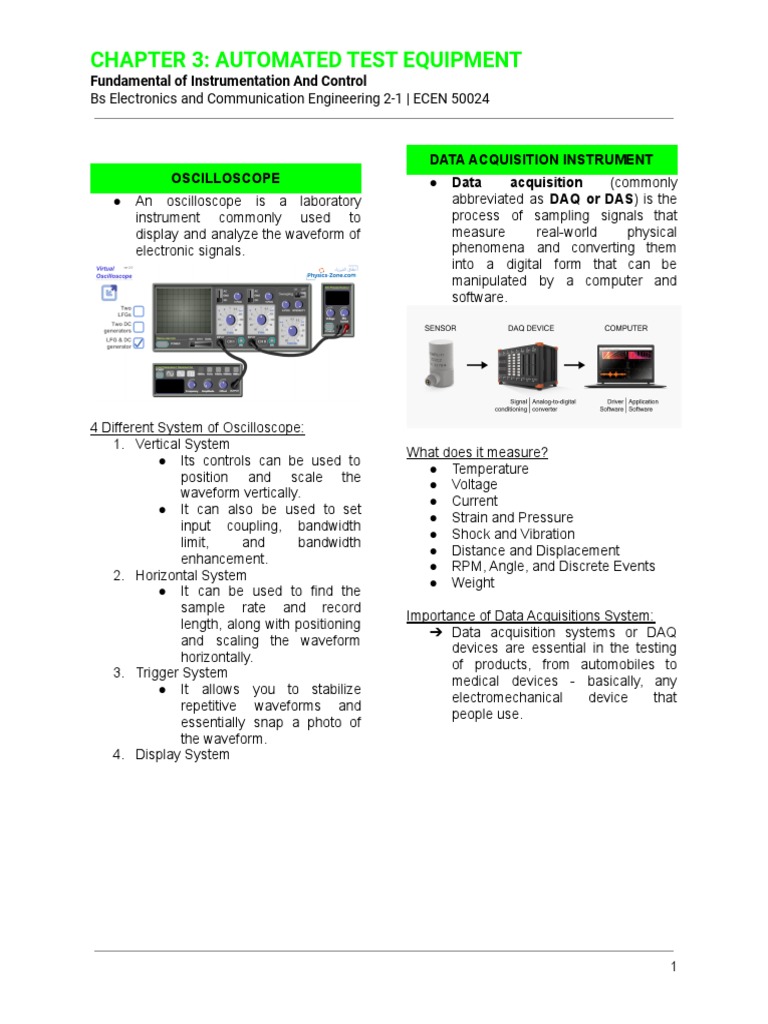 Chapter 3 Automated Test Equipment PDF Power Supply Data Acquisition