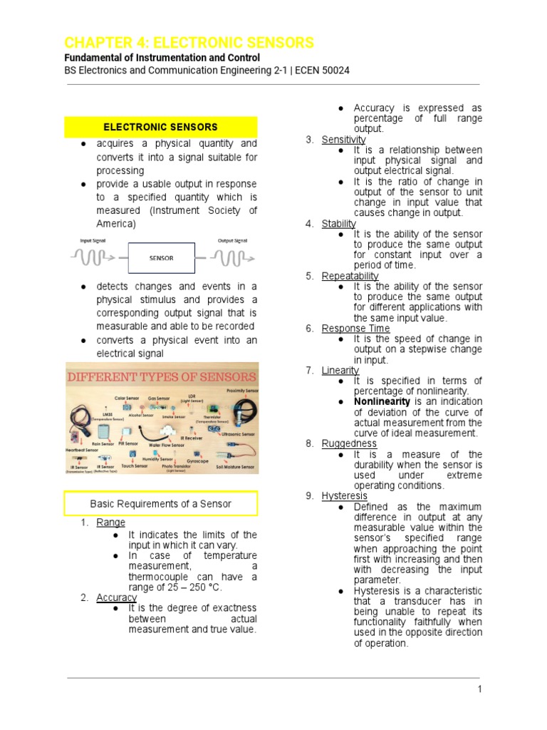 Chapter 4 - Electronic Sensors | PDF | Water | Total Organic Carbon
