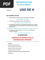 Ortografía Trabajo Nº6 Uso de H-X-1