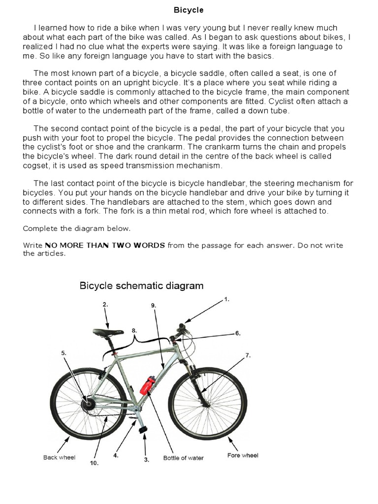 Warm UpDraw A Bicycle Ielts Warm Up Activity PDF Transport