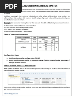 SAPMM-Serial Number Configuration in Material Master 