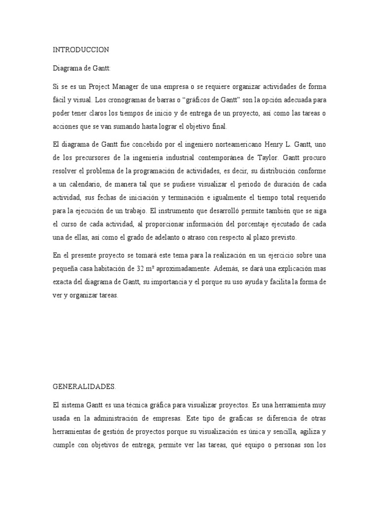 Diagrama de Gantt | Descargar gratis PDF | Gestión de proyectos