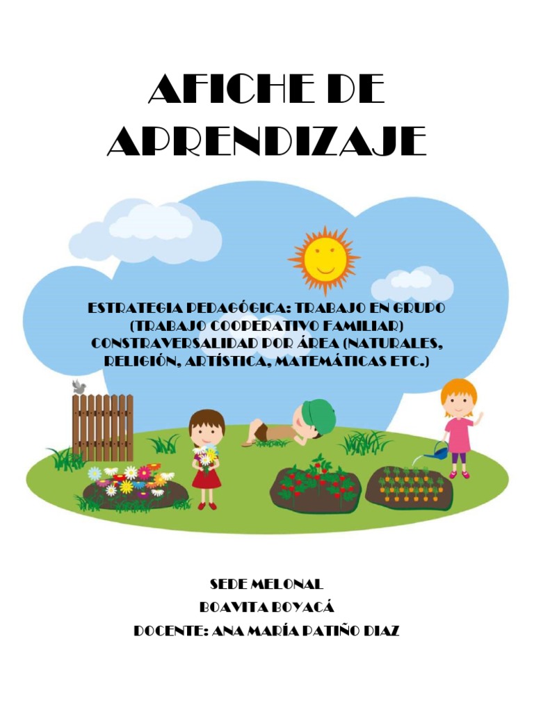 Afiche de Aprendizaje Escolar en Melonal | PDF