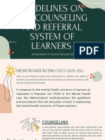 Guidelines On The Counseling and Referral System of Learners