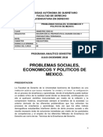 Problemas Sociales Economicos y Politicos de Mexico