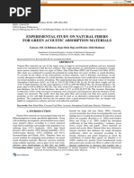 Experimental Study On Natural Fibers For Green Acoustic Absorption Materials