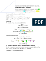 Ejercicio de Cálculo de Un Sistema de Refrigeración Mecánica para Una Planta de Dew Point