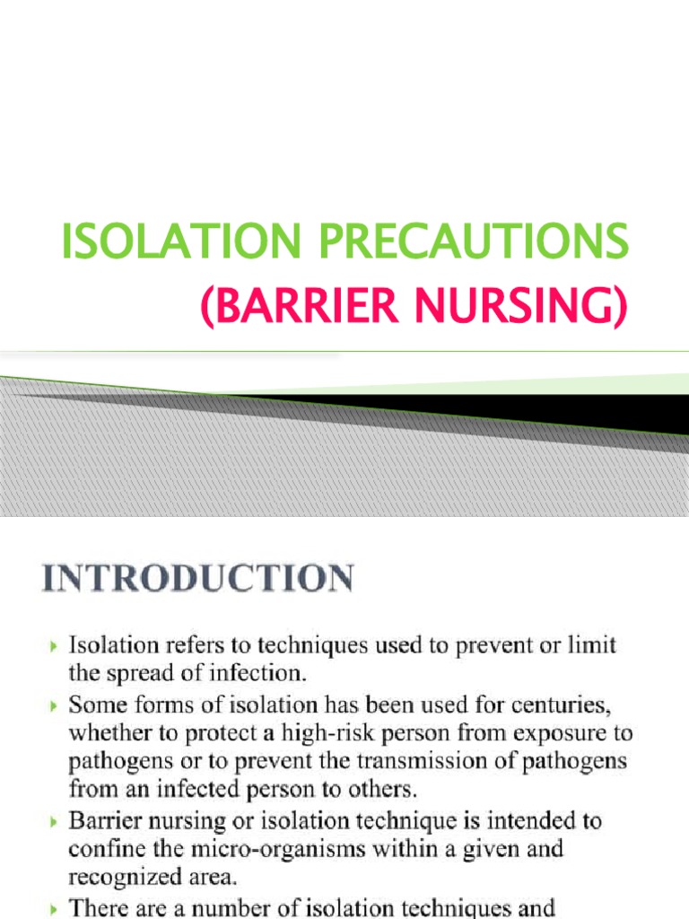 Barrier Nursing PDF