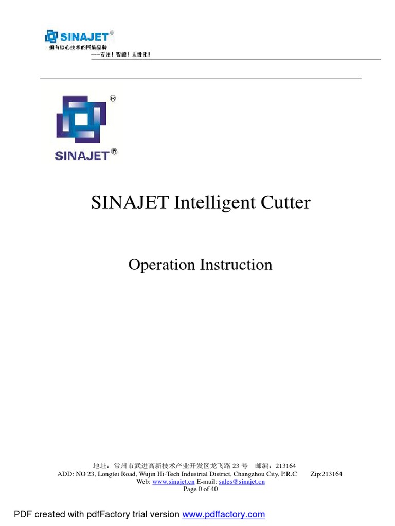 Sinajet Digital Cutter Manual-En | Download Free PDF | Computer File ...