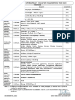 Final Timetable Icse 2023