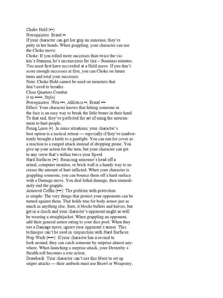 Choke Hold PDF Sniper Aura (Paranormal)