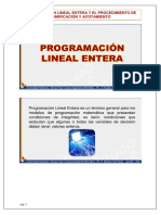 Programación Lineal Entera