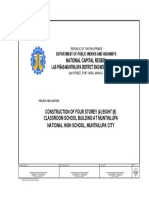 Construction of Four Storey (4) Eight (8) National High School, Muntinlupa City Classroom School Building at Muntinlupa