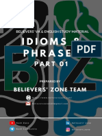 Believers' English Idioms & Phrases Part 1