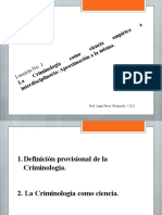 LecciÃ N 1 La Criminología Como Ciencia Empírica e Interdisciplinaria