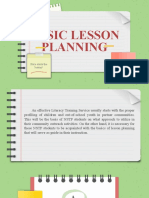 Basic Lesson Planning
