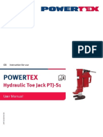 GB Instruction for use POWERTEX Hydraulic Toe Jack PTJ-S1 Guideline