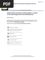 Cold Isostatic Pressing of Metal Powders A Review of The Technology and Recent Developments