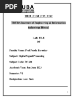 Lab Course File EC 601 DSP