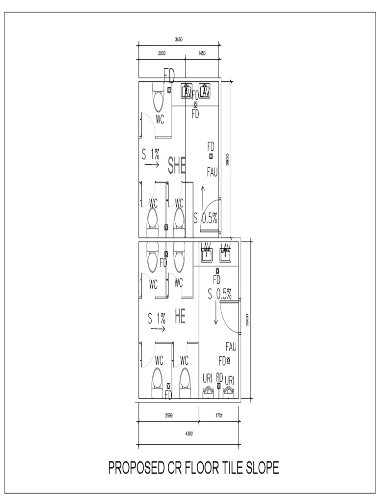 Proposed CR Floor Tile Slope Design | PDF