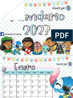 Calendario 2023 Lilo y Stitch - Creado Por Maritza Ramirez Educadora 2.0