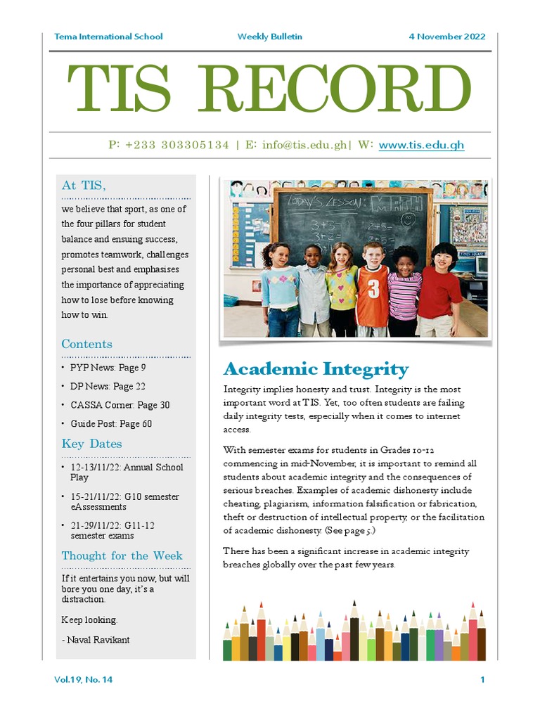 TIS Bulletin 041122 C | PDF | Learning | Communication