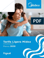 Tarifa Midea Aire Acondicionado 2020