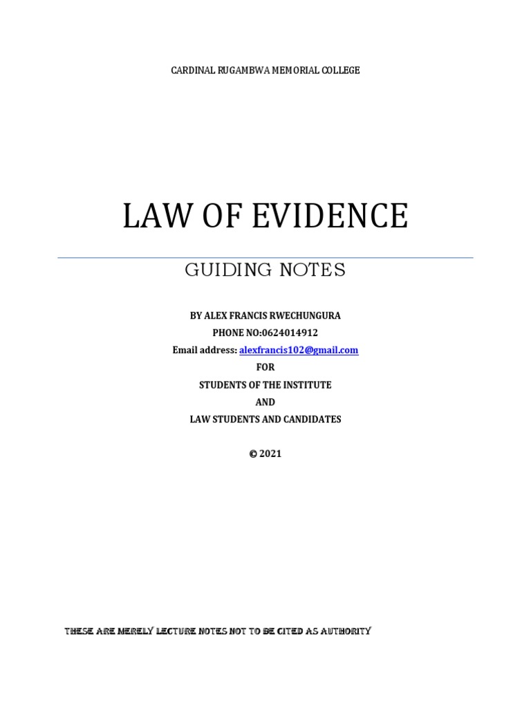 law-of-evidence-in-tanzania-88733988-pdf-evidence-law