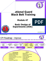 Module 47. Basic Design of Experiments (DOE)