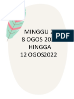 Minggu 20 8 OGOS 2022 Hingga 12 OGOS 2022