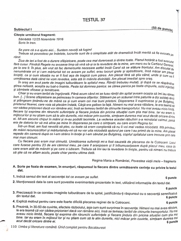 Testul 37 S1 + S2 | PDF
