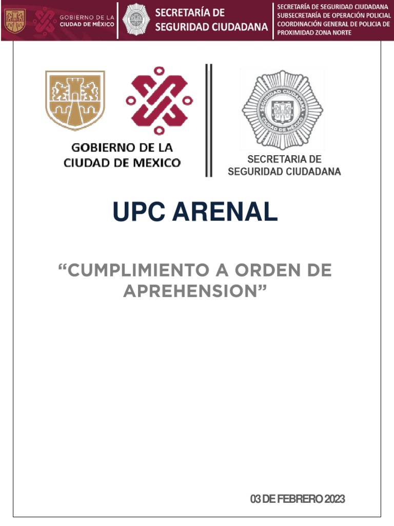 Cumplimiento A Orden de Aprehension | PDF | Gobierno | Justicia