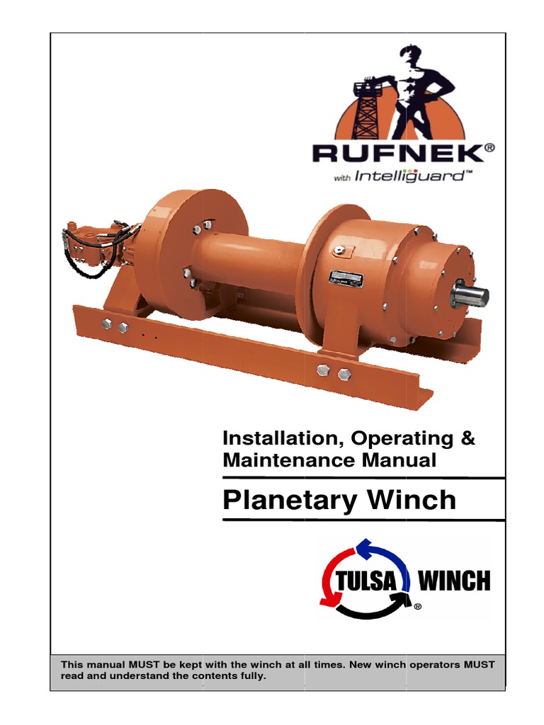 Tulsa Winch Safety and Operation Guide | PDF | Clutch | Screw