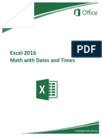 Excel Math Dates Times