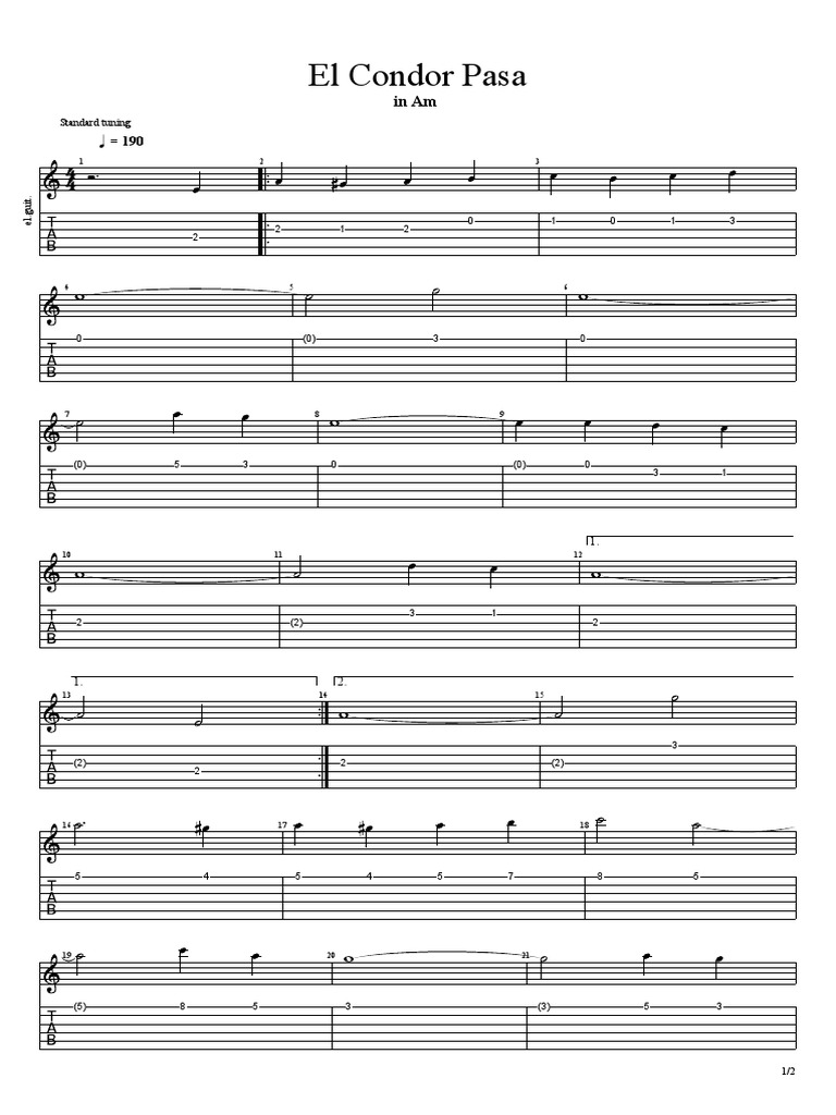 El Condor Pasa (Guitar Tab) PDF