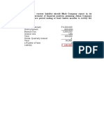 Mark Company's Total Current Liability for 2021 SFP