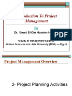 Project Management Overview and Key Plans