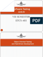 Object Oriented Testing Strategies