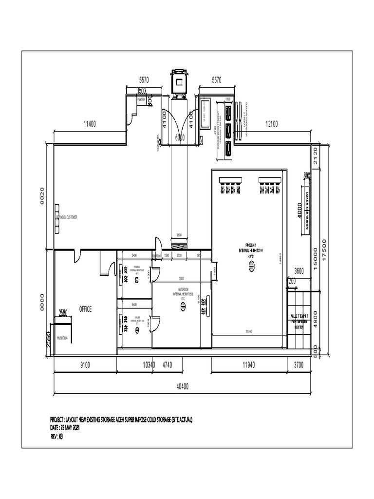 Shop Drawing Cold Storage Aceh, 25 May 2022 (Actual Site) - Model | PDF