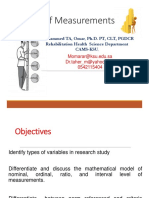 Level of Measurements