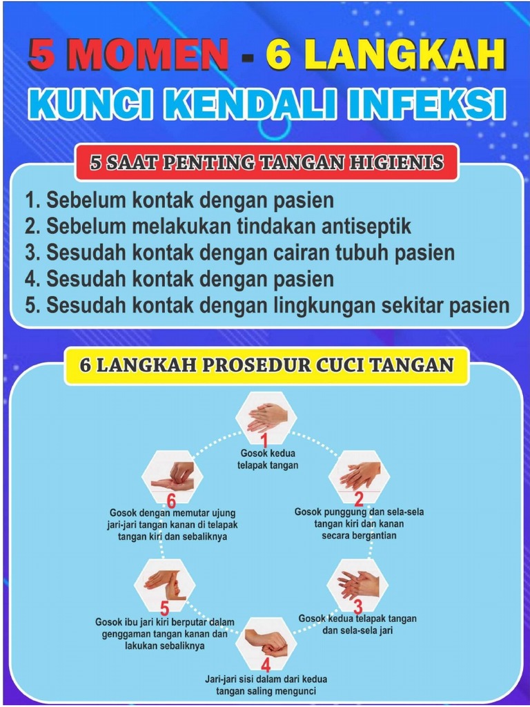 5 momen 6 langkah cuci tangan pdf