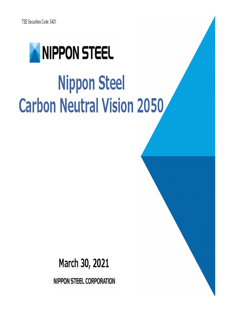 Nippon Steel Carbon Neutral Vision 2050 March 30, 2021 PDF