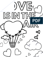 Love Is in The Air Coloring Page