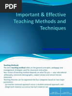 Important Effective Teaching Methods and Techniques